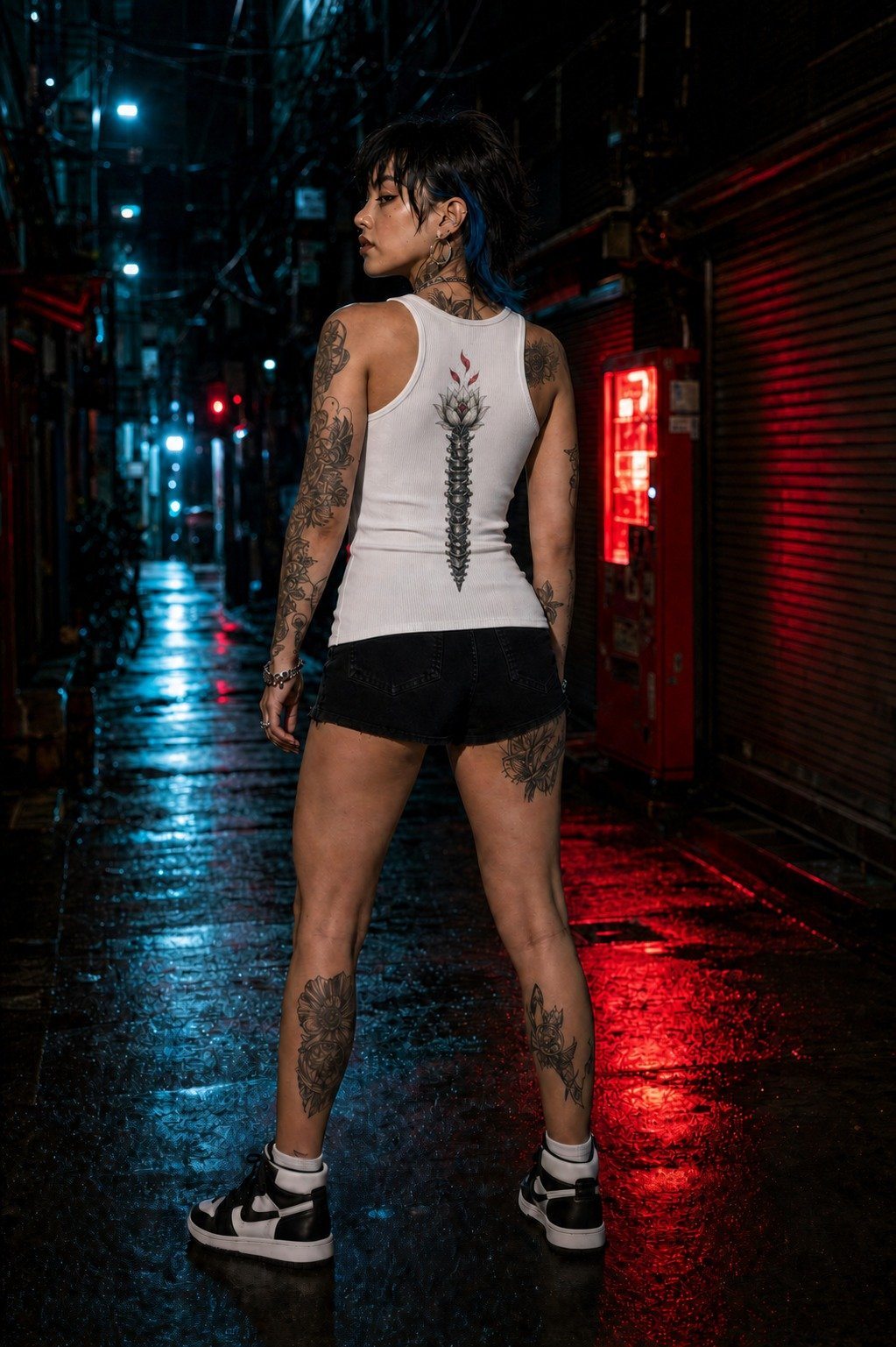CHROME SPINE TANK — WHITE — tank top, Bone white